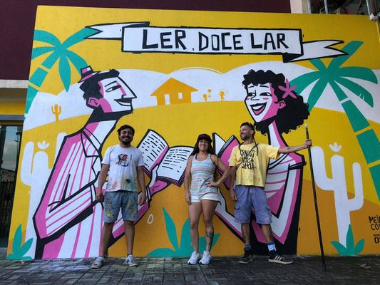 Arte urbana ornamenta fachada da Unidade Tambaú da Fundação Casa de José Américo